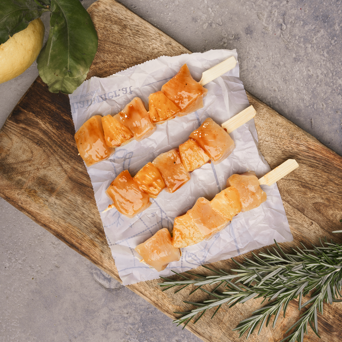7 Stk. Hühner-Ananas-Spieße
