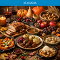 Erntedankfest, der Herbst deckt den Tisch