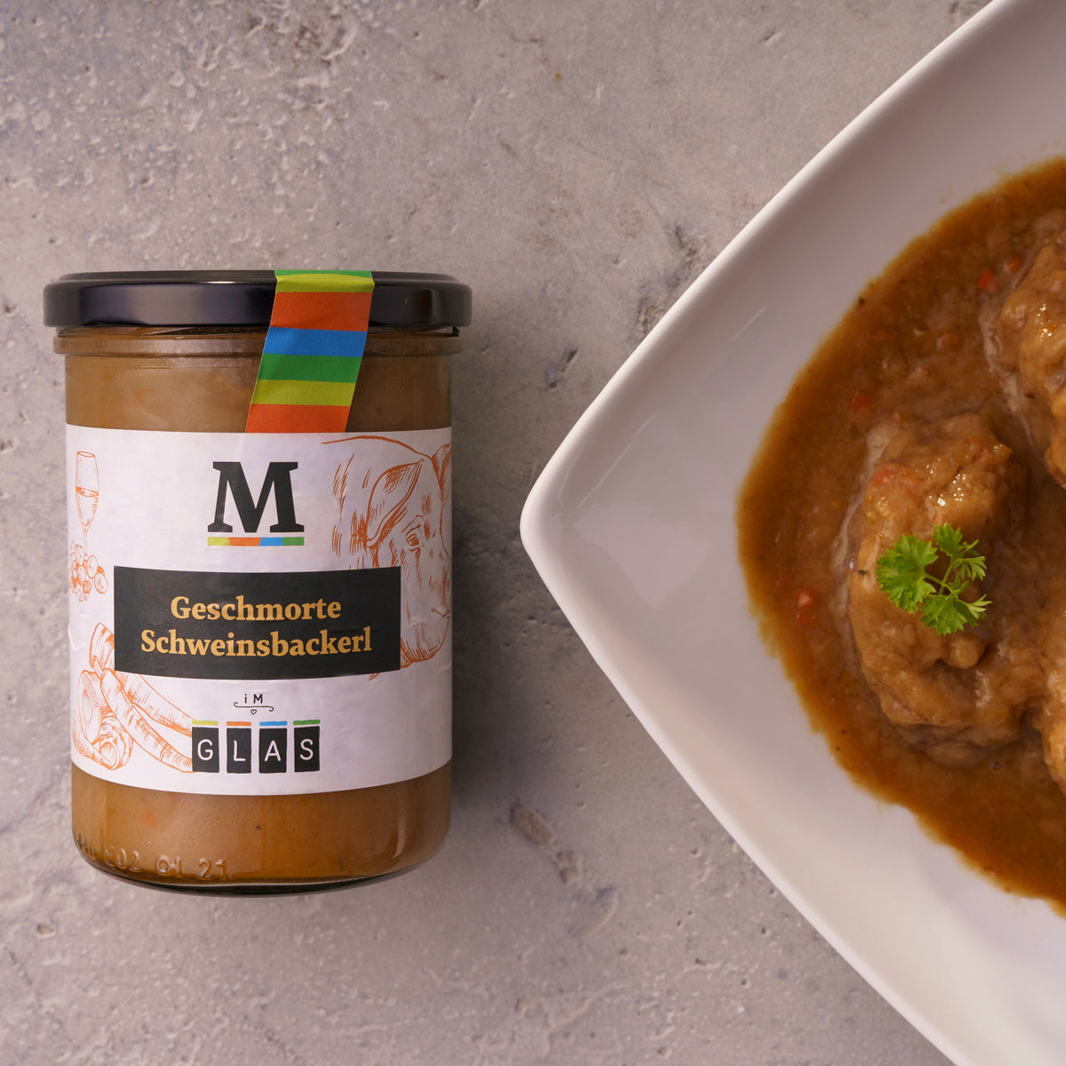 Gesamtes Essen im Glas – Fleischerei Mosshammer